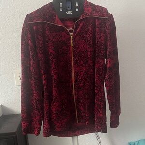 Style & Co. Red Floral Jacket